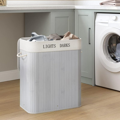 Bamboo Laundry Room Organizer