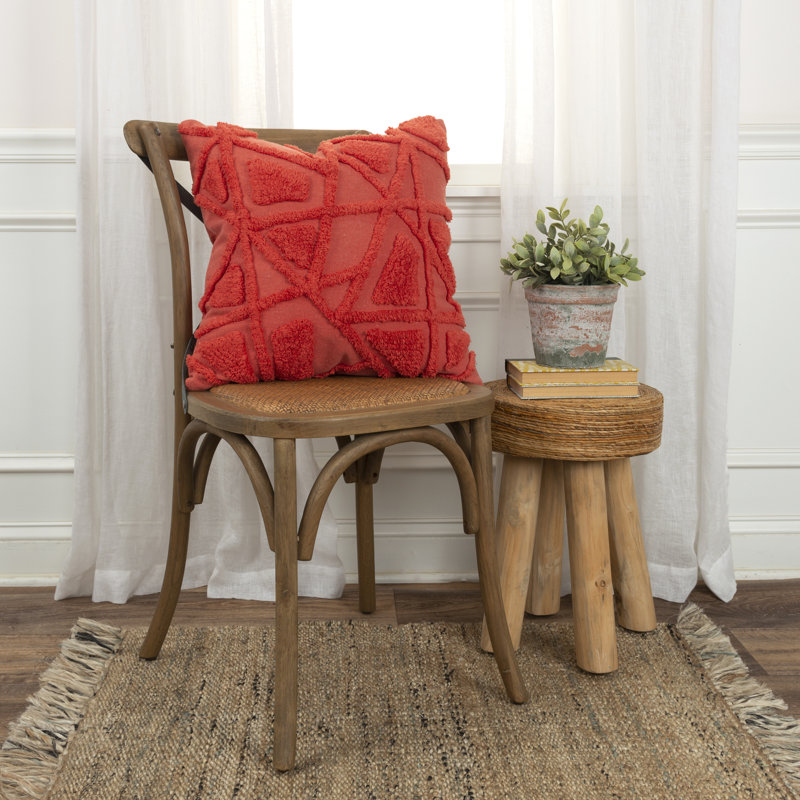  Square Throw Cushion, Coral