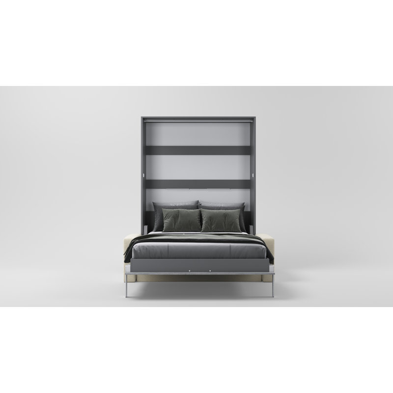 Neidelin Upholstered Bed, Slate Grey/Bronx