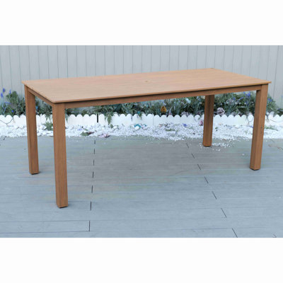 A Wooden-Textured Imitation Wood Dining Table, Simple Yet With A High Quality Feel. It Has A Small Tabletop And Is Perfect For Outdoor Picnics