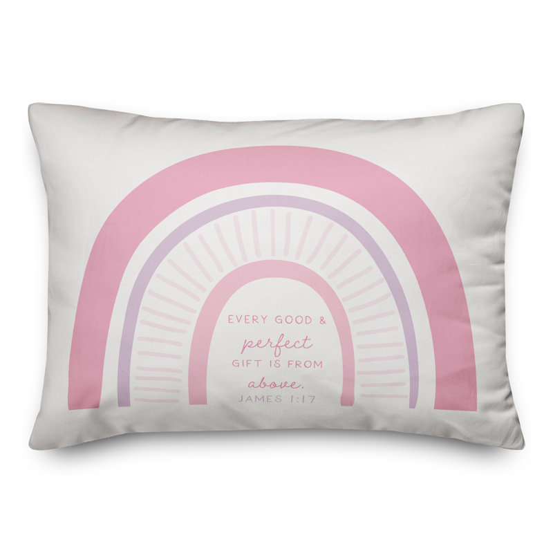Coussin intérieur / extérieur rose arc-en-ciel