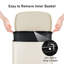 Poubelle, poubelle de cuisine en acier inoxydable, poubelle à marches avec couvercle à charnière et seau intérieur amovible, fermeture en douceur, poubelle pour salle de bain, salon, maison (beige, 8 gallons)-117256098-100742167