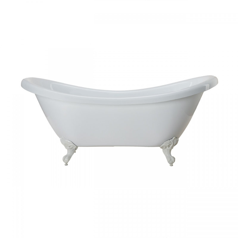 Baignoire de trempage sur pattes 69 "x 29" Victoria, Nickel brossé