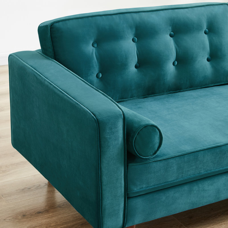 Bouie Upholstered 84.5'' Sofa, Dark Teal