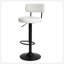 Ensemble de 2 tabourets de bar modernes, tabourets de bar rembourrés à hauteur de comptoir incurvée, tabourets de bar réglables de 24,5 po à 30,5 po, tabourets de comptoir pivotants pour la cuisine-81667004