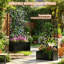 Lit de jardin surélevé mural en métal avec treillis d'intimité, jardinière autoportante pour balcon et patio, L 24 po x H 44,5 po