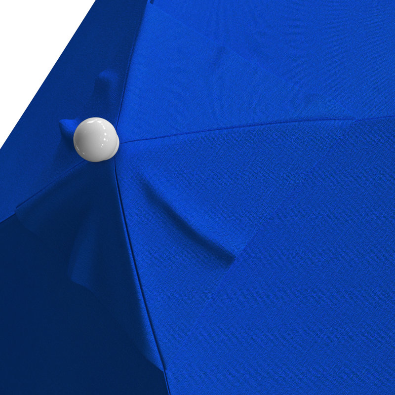 Nejat 72'' Market Sunbrella® Umbrella, Canvas Pacific Blue Sunbrella® Canvas, Matted White