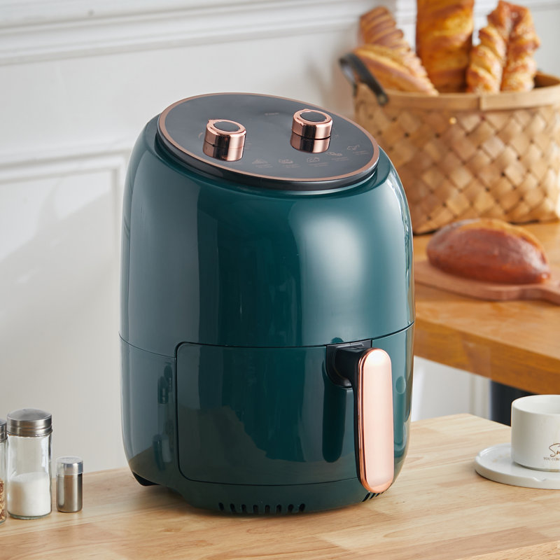 5.5L Knob Air Fryer, Dark Green