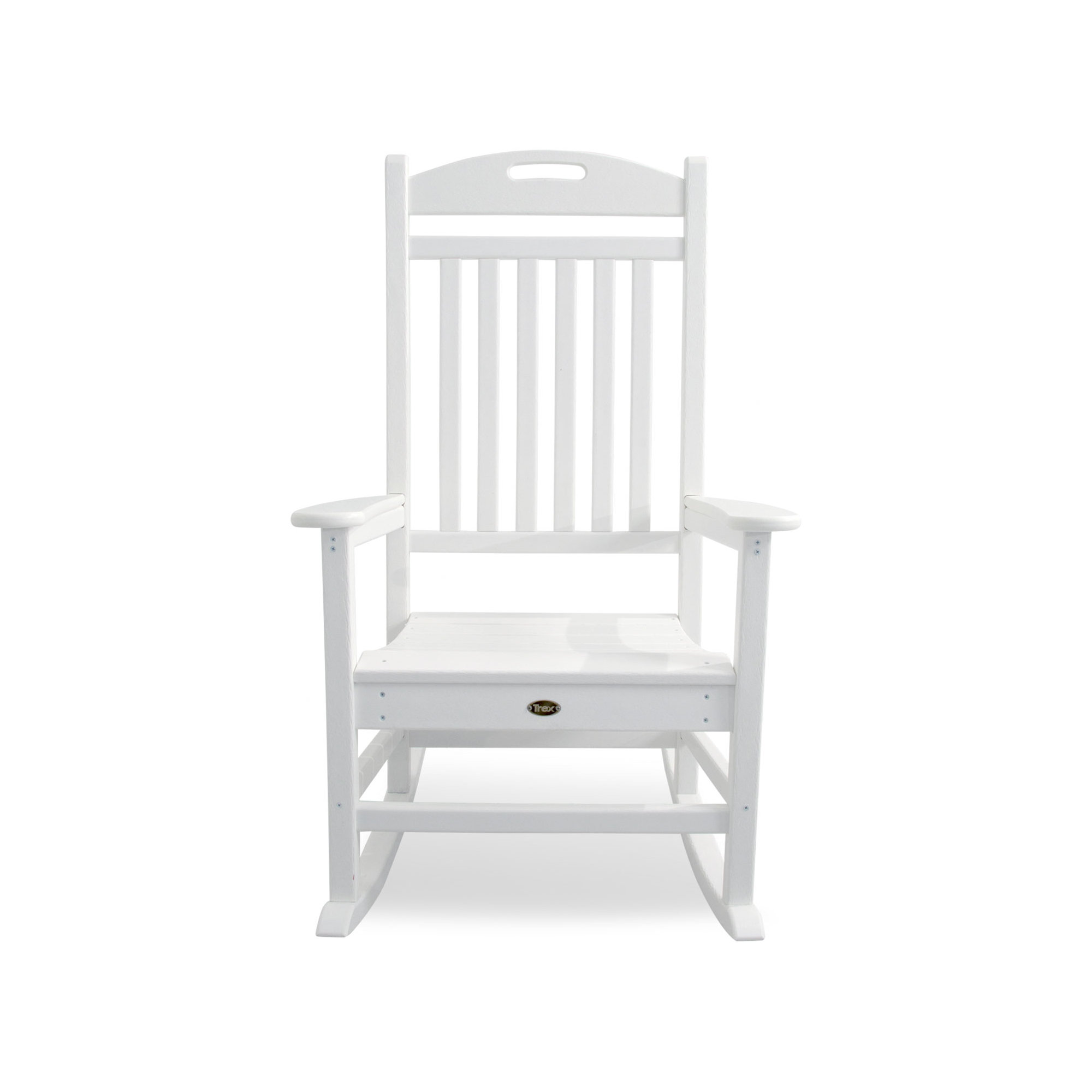 POLYWOOD Yacht Club Rocking Chair, Classic White