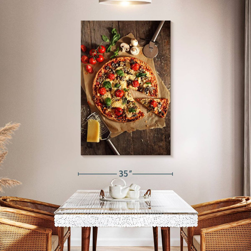 Yarlin Cheesy Handmade Pizza, 51" H x 34" W