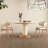 Sintered Stone Solid Wood Oak cream Dining Table-108051718