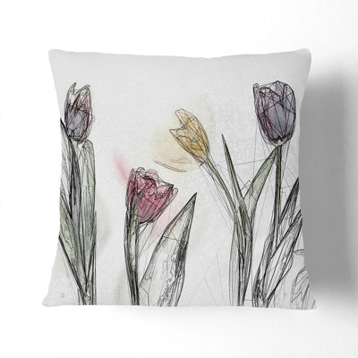 Floral Square Throw Cushion