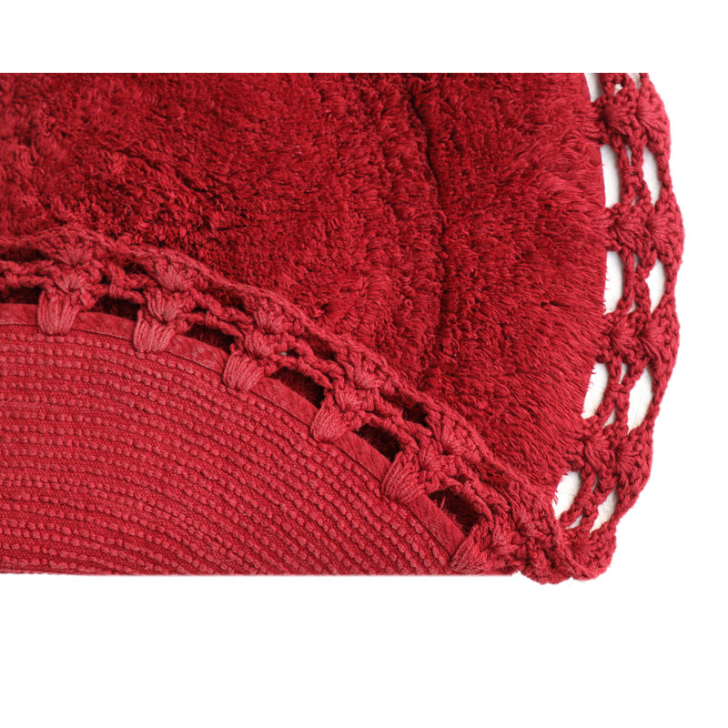 Tapis pour salle de bain Saross, Rouge