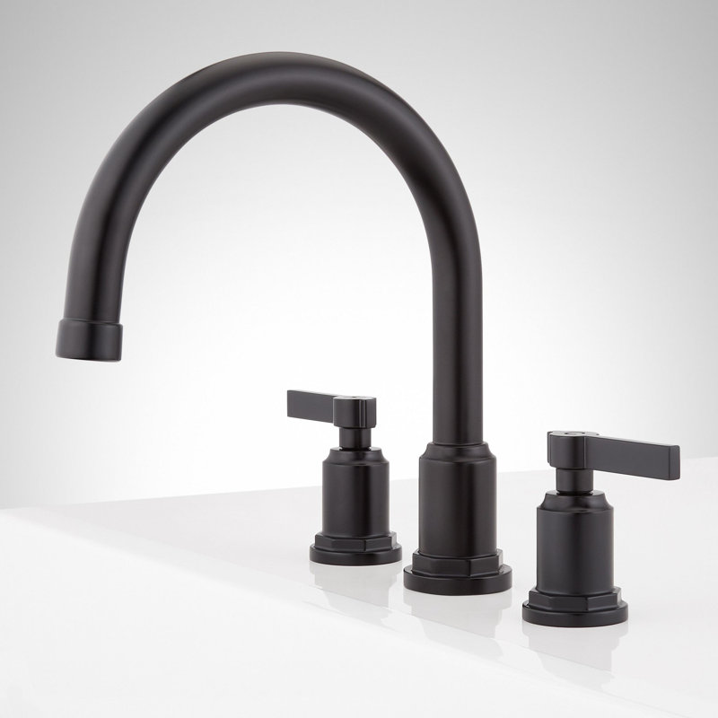 Greyfield Deck Mounted Roman Tub Filler Faucet - less Valve, Matte Black