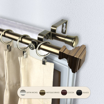 Steel Adjustable Double Curtain Rod