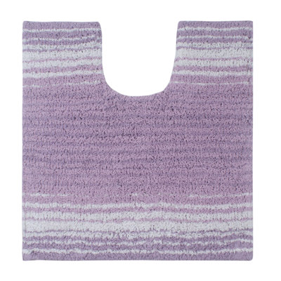 Hazlehurst U-shaped 100% Cotton Non-Slip Striped Bath Rug