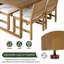 Salle à manger rectangulaire pour 4 personnes en bois d'acacia, coussins inclus-129169628-129169630