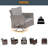 Ashvi 5 - Person Outdoor Conversation Set with Cushions and Rocking Swivel Chairs-1013078471