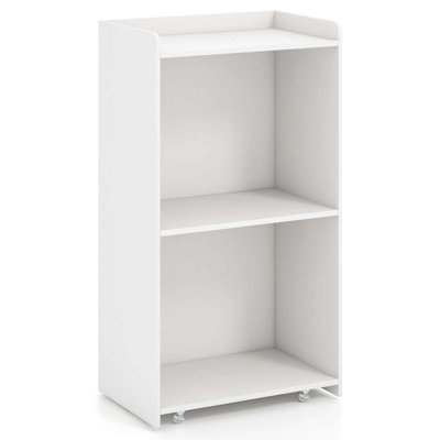 41" Presentation Podium With 2 Storage Shelves Laptop Computer Cart 4 Casters