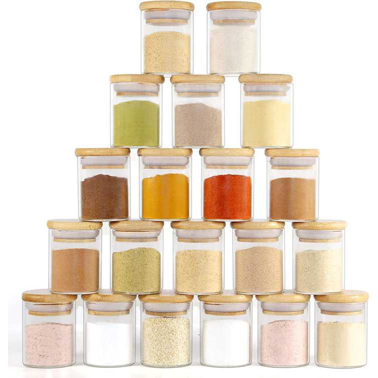 https://assets.wfcdn.com/im/35512830/resize-h755-w755%5Ecompr-r85/2317/231755693/Glass+Canisters+Jar+With+Airtight+Bamboo+Lids+Urban+Green+Spices+Bottles+And+Dry+Food+Small+Food+Storage+Containers+For+Herbs+%2820+Sets+Of+4Oz%29.jpg
