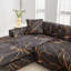 Housse pour canapé modulaire en L, housse extensible 2 pièces avec bords élastiques et 2 housses de coussin, housse de protection pour meubles imprimée-275176946