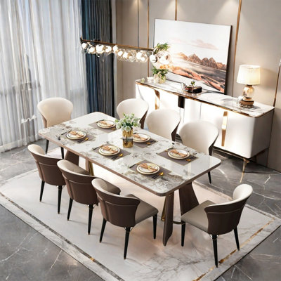 Italian modern light luxury dining table sets by LABAORRY