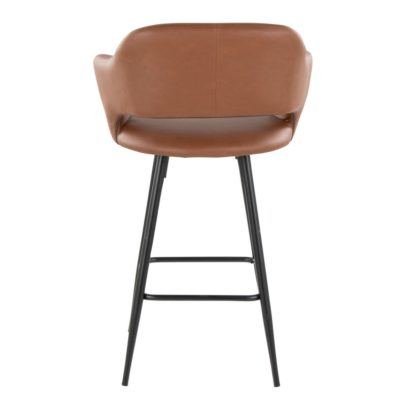 Contemporary Counter Stool, Noir, Brun