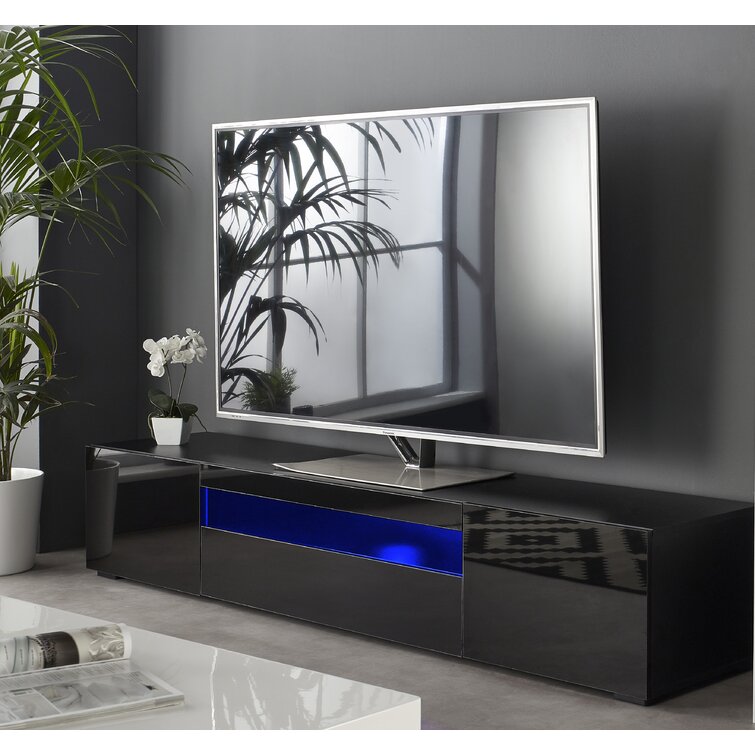 Found it at Wayfair - TV Stand  Black glass tv stand, Glass tv stand, Tv  stand with mount