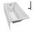 Streamline 66 in. x 32 in. Acrylic Left-Hand Drain Alcove Bathtub in Glossy White With External Drain-101699388