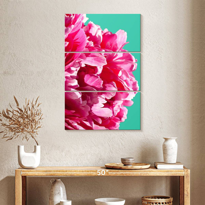 Pivoine rose à volants