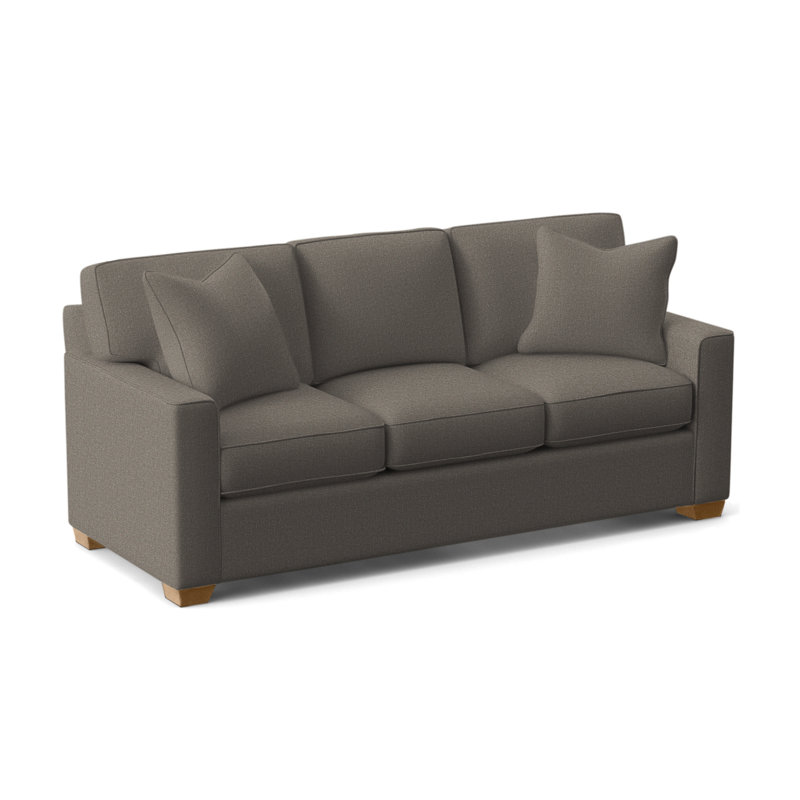 Frye 81'' Upholstered Sofa, Gray Sugar Performance, Honey