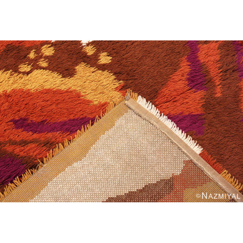 Scandinavian One-of-a-Kind Rectangle 4'6" x 6'5" Hand Knotted Area Rug