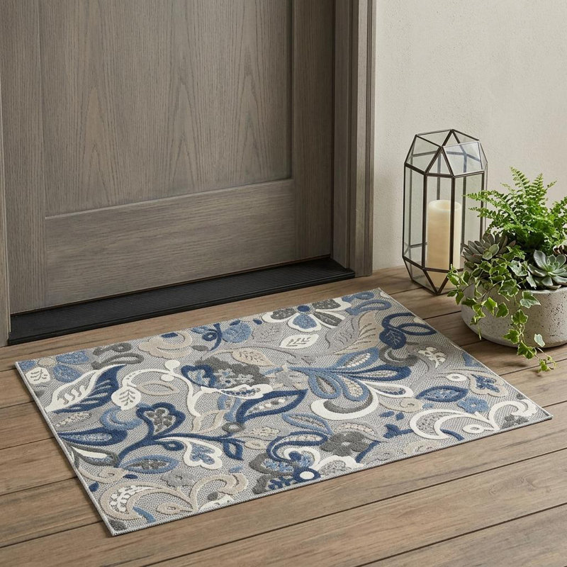 Tapis jacobien bleu et gris, Rectangle 2 pi x 4 pi