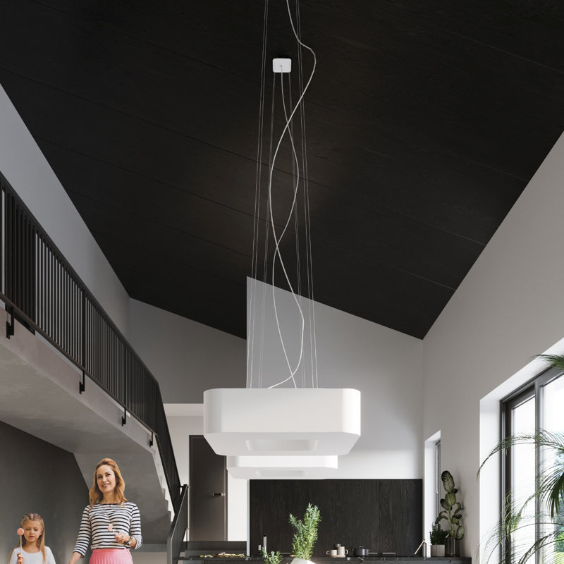 Cristle 8 - Light Unique/Statement Pendant, White, 110cm H x 60cm W x 60cm D