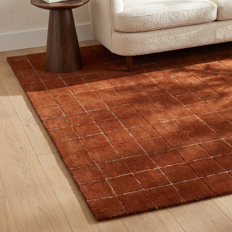 Mallory Mocha Hand Tufted Area Rug, Rectangle 8' x 10'
