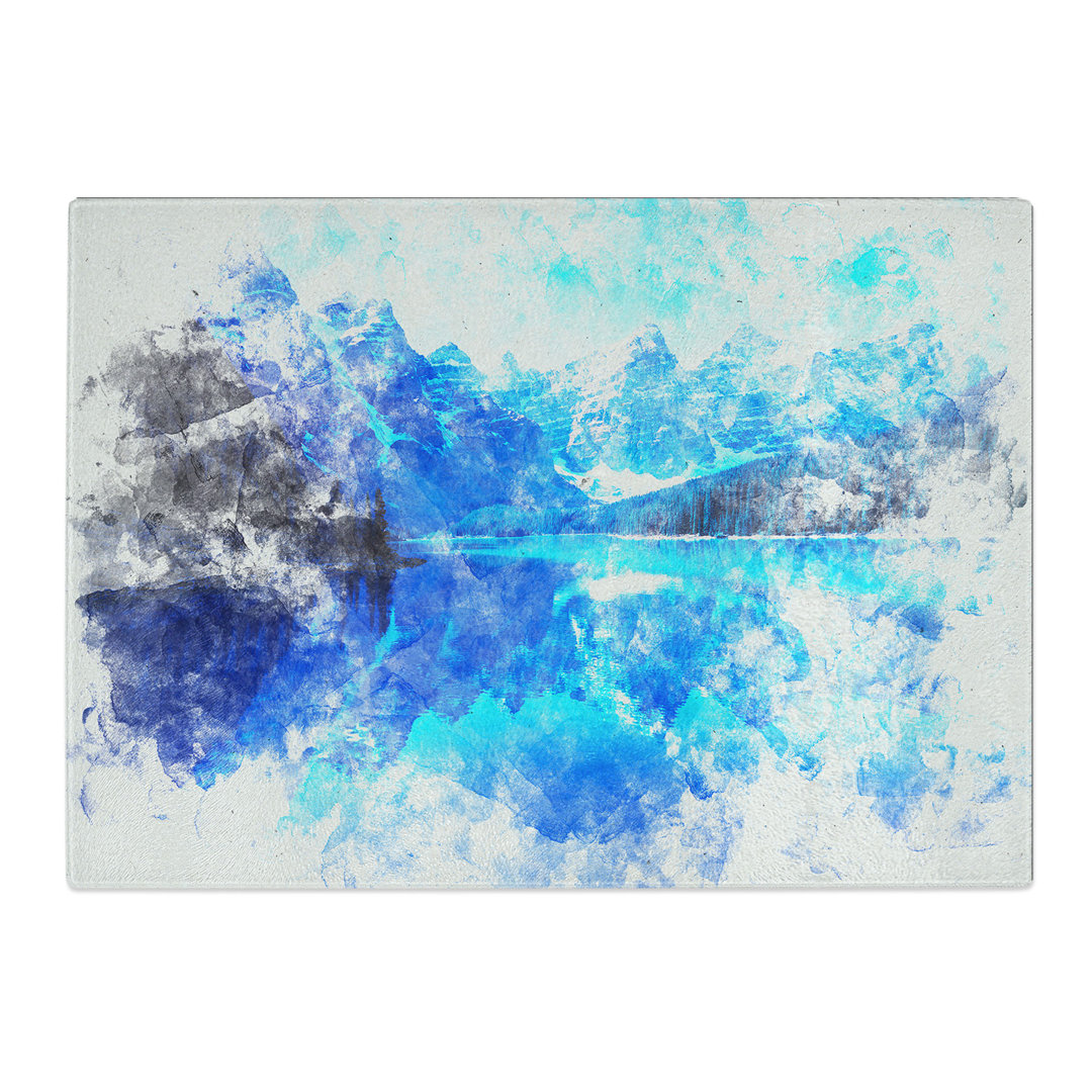 Tempered Glass Moraine Lake in Banff Canada Chopping Board