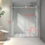 76'' H Double Sliding Frameless Shower Door With 3/8 Inch (10Mm) Clear Glass-114613347