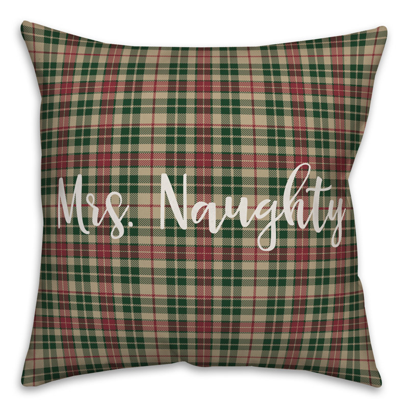  Coussin décoratif Mme. Naughty in Tartan, Coussin décoratif