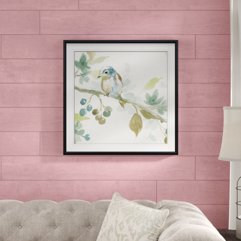Spring Melody II - impression sur papier, H 16 po x l 16 po x P 2 po, Cadre noir