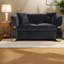 Causeuse Modern Sofas, velours de 61,8 pouces avec garniture en métal doré pour la maison