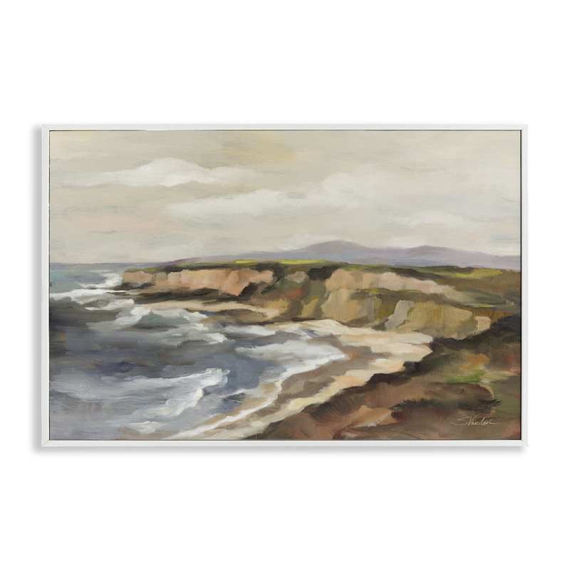 Giclée, expression de Silvia Vassileva, Giclée encadrée blanc bord de mer, H 20 po x l 30 po