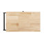 Chariot de cuisine compact en bois d'hévéa avec roues de rangement et verrouillables, parfait pour les petits espaces et les cuisines modernes.