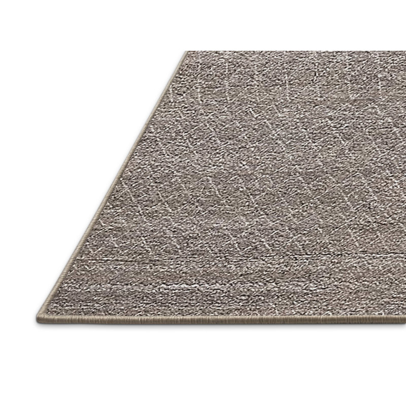 Tapis brun à motif géométrique Lundell, Rectangle 5 pi x 7 pi
