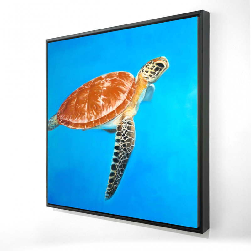 "Tortue verte aquatique" sur toile