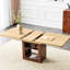 Table de cuisine extensible, 59 à 71 pouces, rectangulaire, noyer, - base Scratch, espace de rangement, salle à manger de 4 à 8 personnes colorée en bois, structure, rangement précis, conception à deux tons, capacité