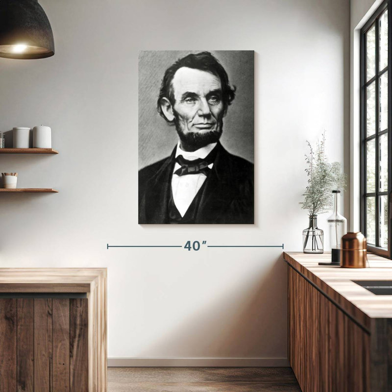 Keiri Monochrome Abraham Lincoln, 39" H x 26" W