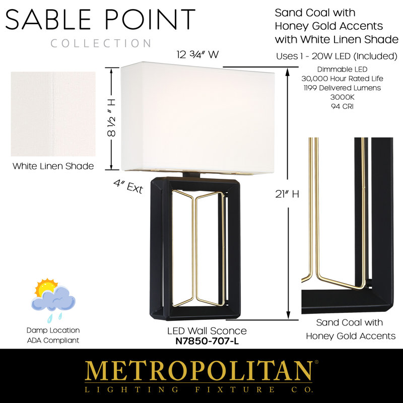 Sable Point Steel Flush Mounted Sconce
