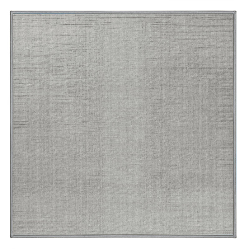 Tapis abstrait gris lavable à la machine, Carré 6 pi