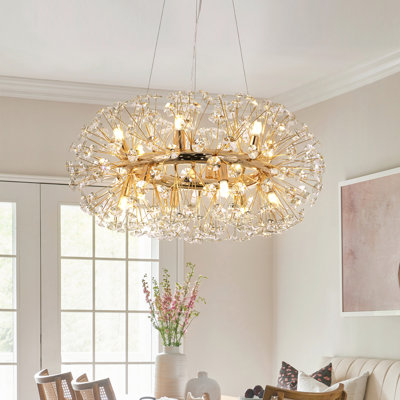 Lustre rond en cristal Dandelion