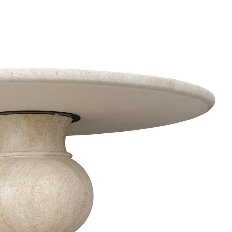 Macalaster Dining Table-Faux Travertine